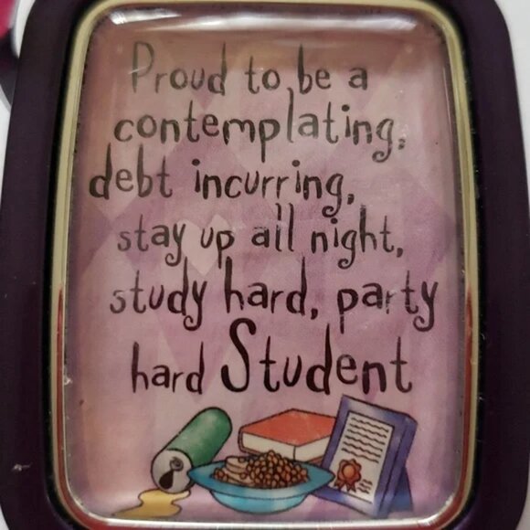 2 pcs - Cool Student keyring by History & Heraldry + a Libbey vase Live Life - Picture 3 of 5